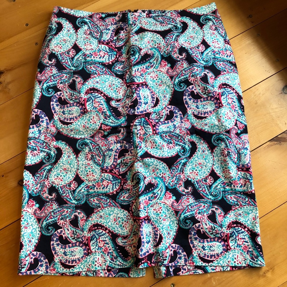 Paisley pencil skirt